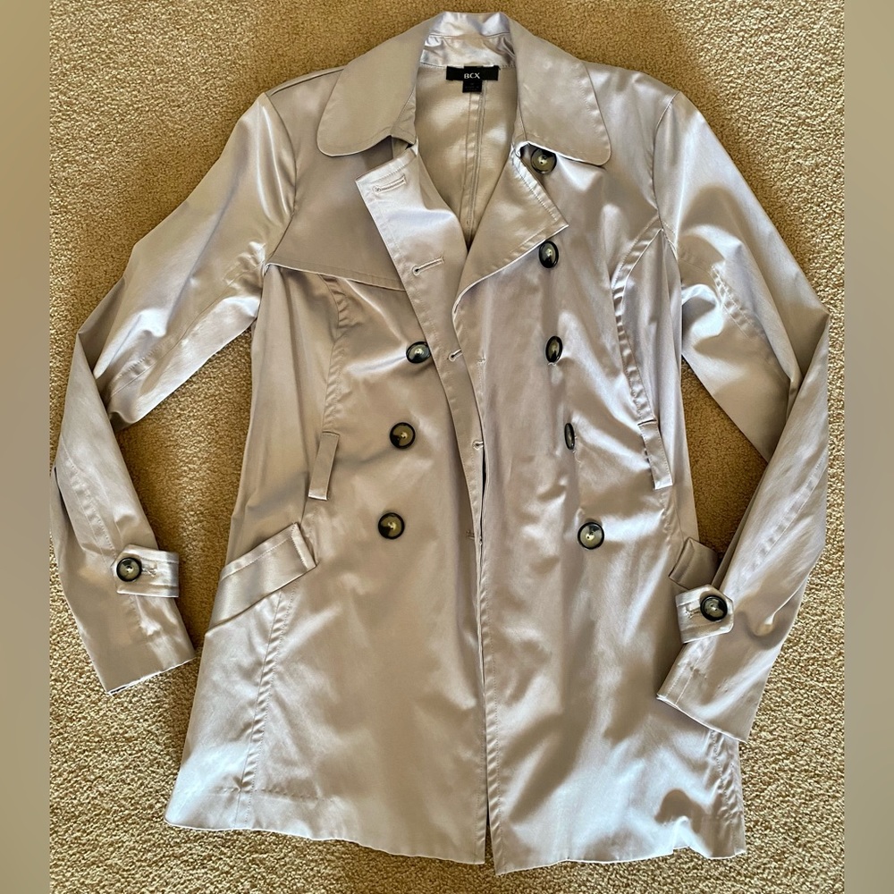 BCX Silver Trench Coat